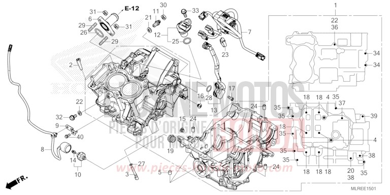 CARTER MOTEUR (CB500FAC) de Hornet 500 GRAND PRIX RED (R380) 2026